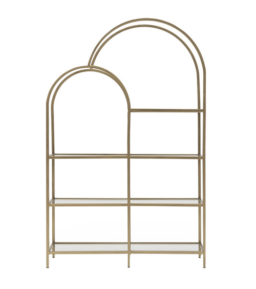 Estante 4 prateleiras + 2 portas 94 x 35 x 181 cm artik branco-branco polido