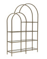 copy of Bibliothèque 4 étagères + 2 portes 94 x 35 x 181 cm blanc artik-blanc poli