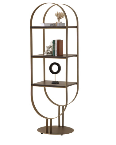Bibliothèque 4 étagères + 2 portes 94 x 35 x 181 cm blanc artik-blanc poli