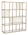 copy of Bibliothèque 4 étagères + 2 portes 94 x 35 x 181 cm blanc artik-blanc poli