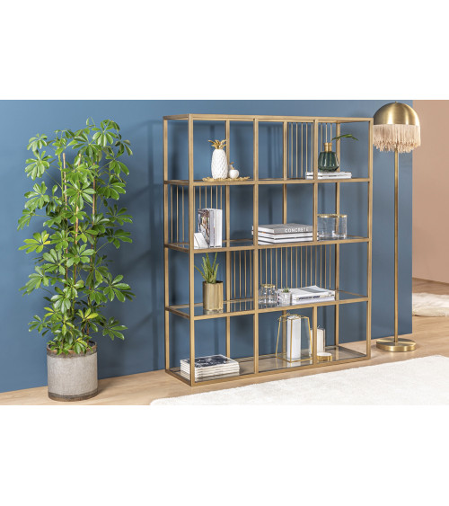 Boekenkast 4 planken + 2 deuren 94 x 35 x 181 cm artik wit-gepolijst wit