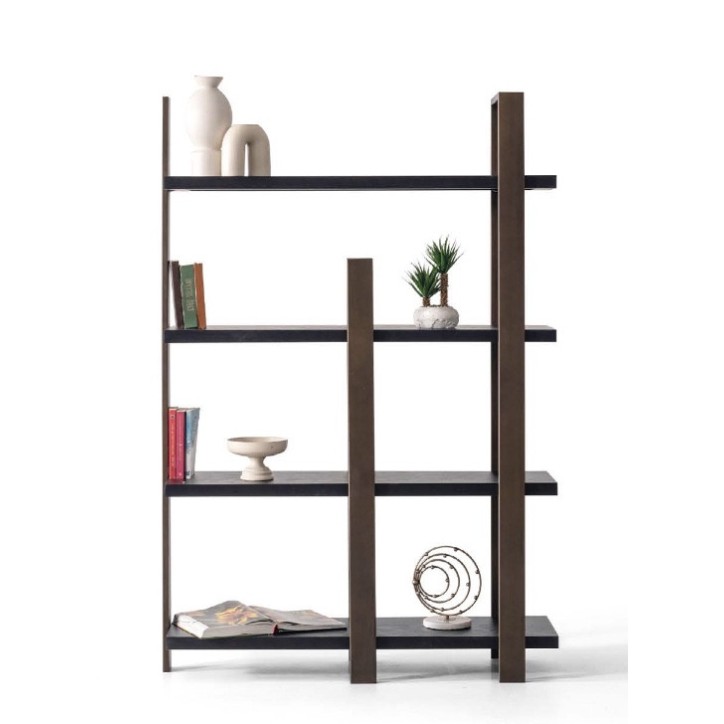 copy of Boekenkast 4 planken + 2 deuren 94 x 35 x 181 cm artik wit-gepolijst wit