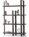 copy of Bibliothèque 4 étagères + 2 portes 94 x 35 x 181 cm blanc artik-blanc poli