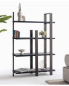 copy of Boekenkast 4 planken + 2 deuren 94 x 35 x 181 cm artik wit-gepolijst wit