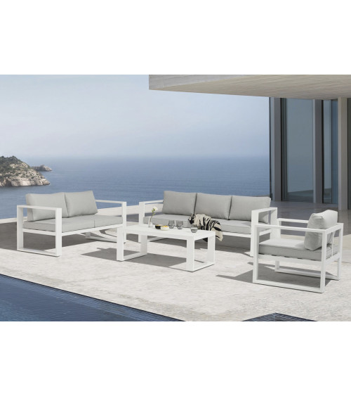 Salon de jardin - Niland Blanc