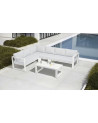 Salon de jardin d’angle - Niland Blanc