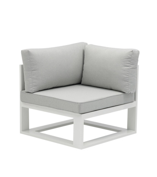 Salon de jardin d’angle - Niland Blanc