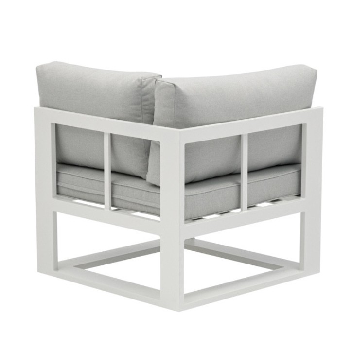 Salon de jardin d’angle - Niland Blanc
