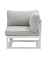 Salon de jardin d’angle - Niland Blanc