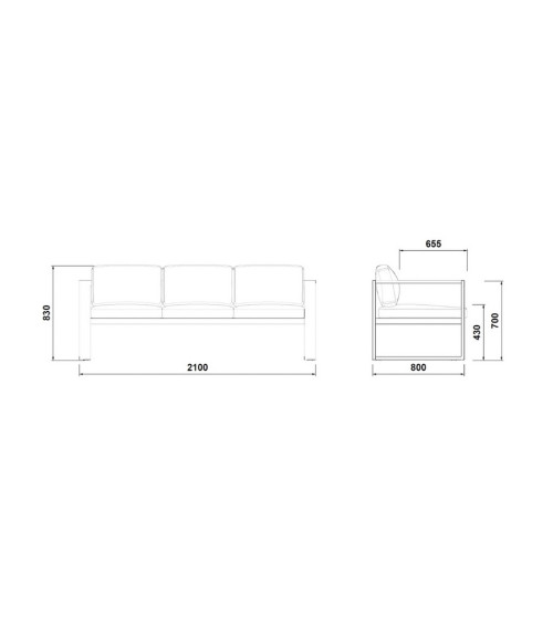 Set da giardino - Niland Nero
