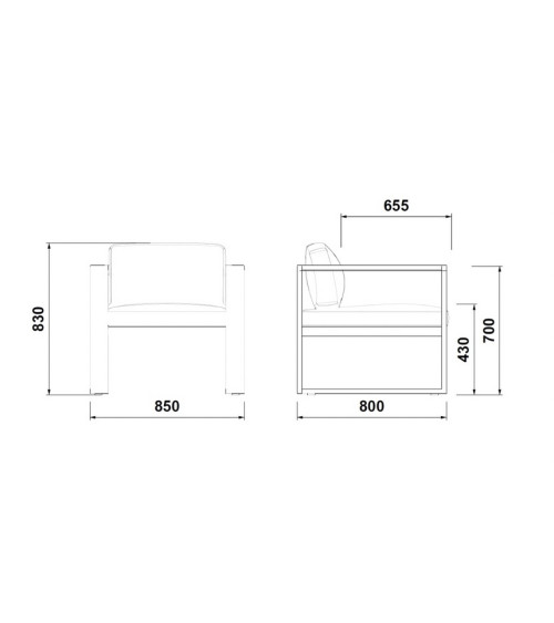 Set da giardino - Niland Nero