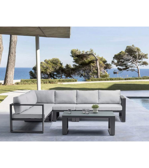 Salon de jardin d’angle - Niland Noir
