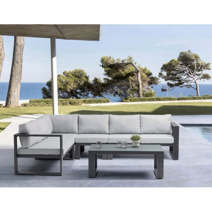Salon de jardin d’angle - Niland Noir