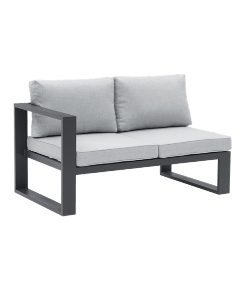 Salotto da giardino angolare - Niland Nero