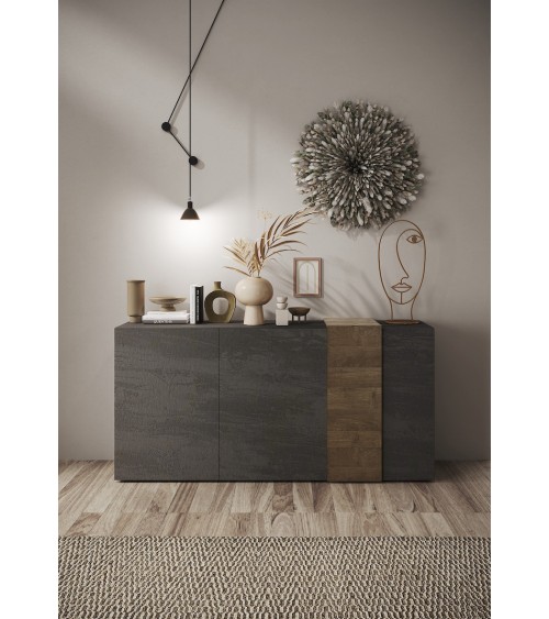 Buffet 3 portes VENUS Titan/Mercury 181 cm