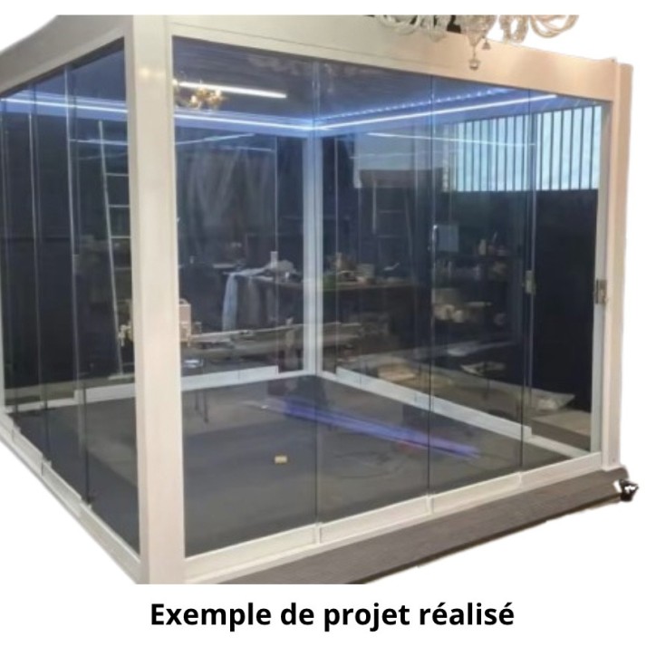 Pergola met glaswanden Ali – 5x3 m in aluminium Pergola met glaswanden Ali – 5x3 m in aluminium