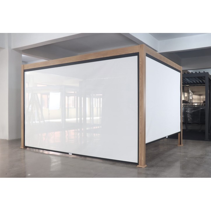Pergola Cathy – aluminium 3x3 m met 2 zonweringen Pergola Cathy – aluminium 3x3 m met 2 zonweringen
