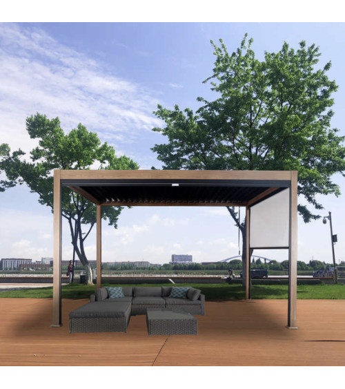 Pergola Cathy – aluminium 3x3 m met 2 zonweringen