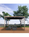 Pergola Cathy – alumiinia 3x3 m, 2 sälekaihtimella