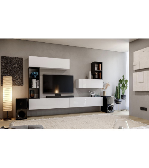 Ensemble meuble TV Box Sydney Blanc -  280cm