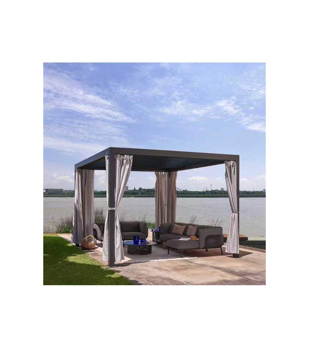 Pérgola Cotage - aluminio 3x3m con visillo