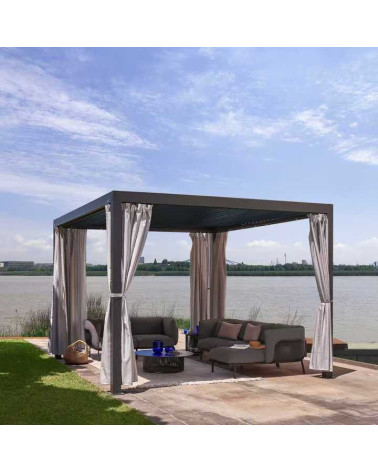 Pergola Cotage – aluminium 3x3 m met omringend doek