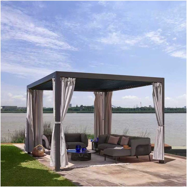 Pergola Cotage – alumiinirunko 3x3 m verhokankaalla