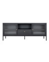 Mueble TV Dalby negro 150x35x60 cm