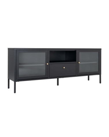 Mueble TV Dalby negro 150x35x60 cm