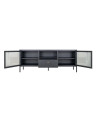 Mueble TV Dalby negro 150x35x60 cm