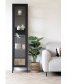 Rangement Brisbane Slim Black 40x35x180 cm