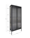 Vitrina Adelaide 80x35x180 cm