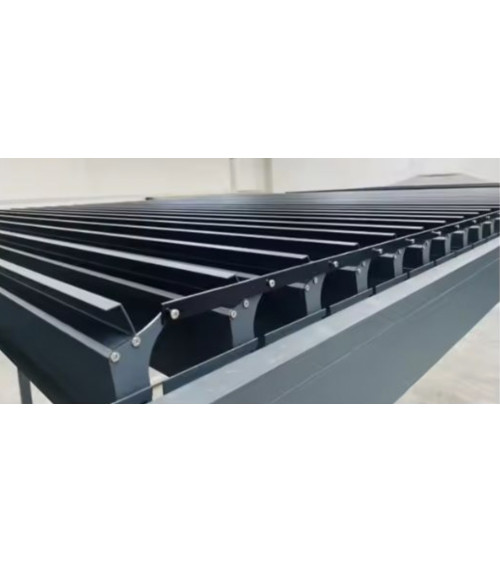 Pergola Angie bioclimatique 3x3 - 2 stores et éclairage LED