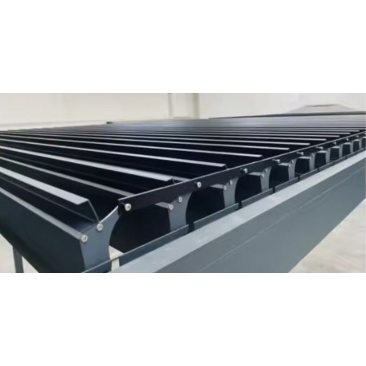 Pergola Angie bioclimatica 3x3 m 2 tende e illuminazione LED