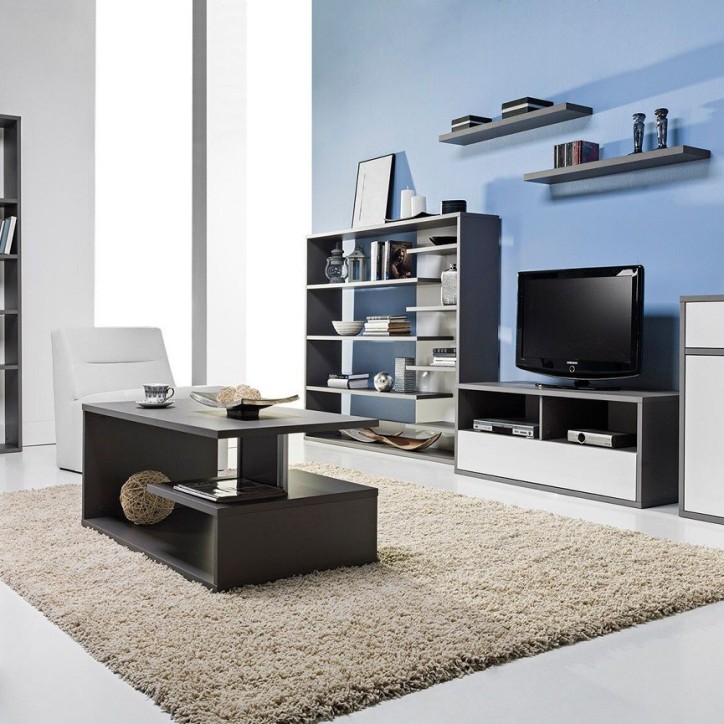 Salon complet  COLIDO gris et blanc