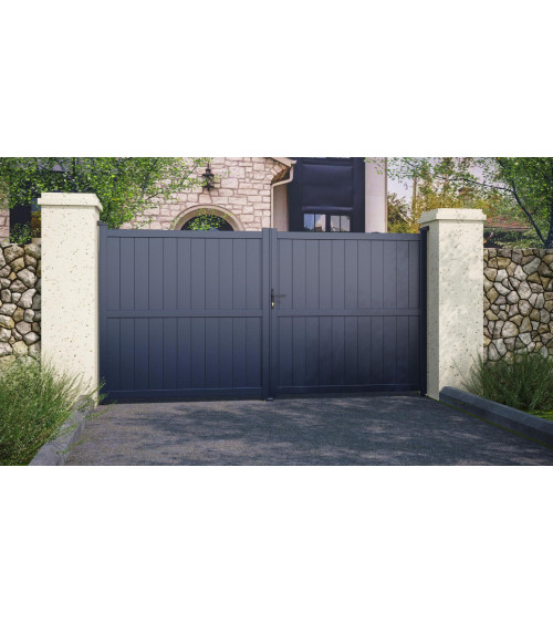 Portón Chiara 170x300 cm de 2 hojas en aluminio
