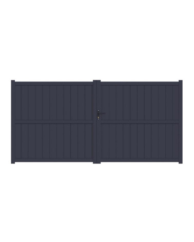 Portail Chiara 140x300 cm à 2 vantaux en aluminium