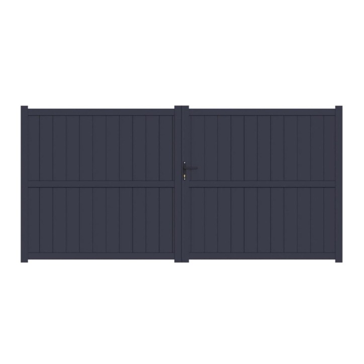 Cancello Chiara 140x300 cm a 2 ante in alluminio
