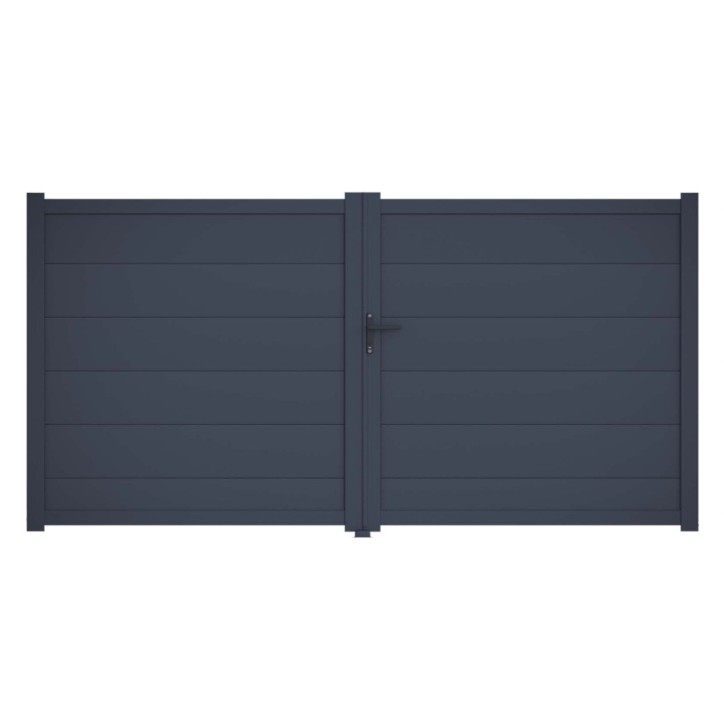 Portail Carlos 170x300cm – 2 vantaux en aluminium