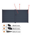 Portón Carlos 140x300 cm – 2 hojas de aluminio