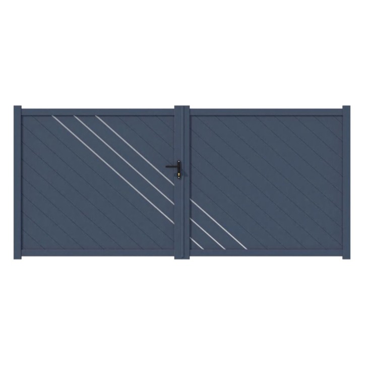 Portail Andrew 170x300cm – 2 vantaux en aluminium