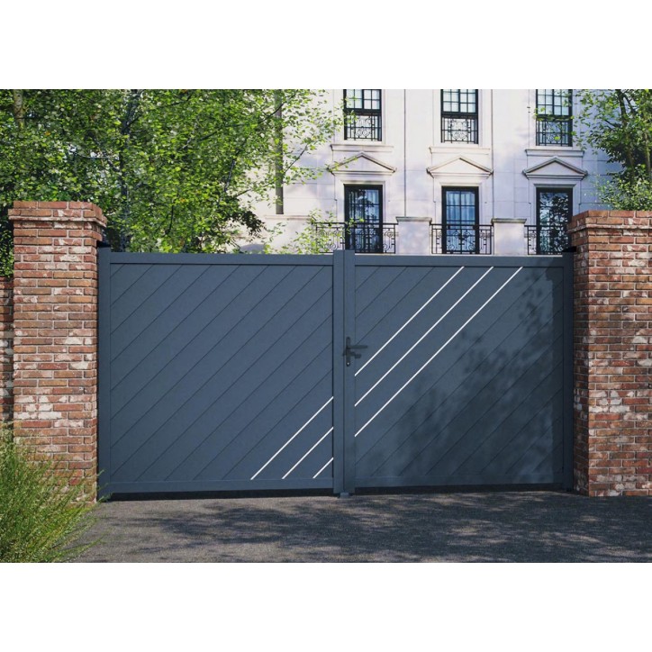 Cancello Andrew 170x300cm – 2 ante in alluminio