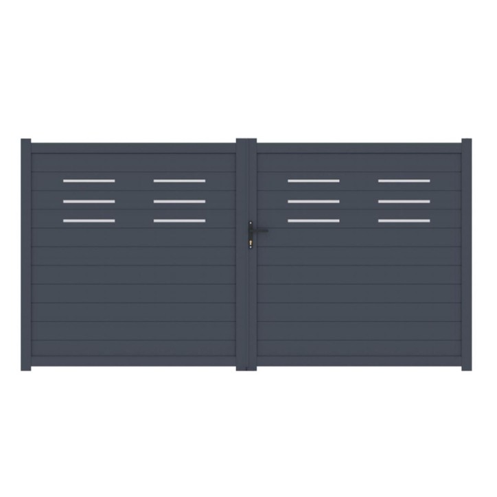 Cancello Susan 170x300 cm – 2 ante in alluminio
