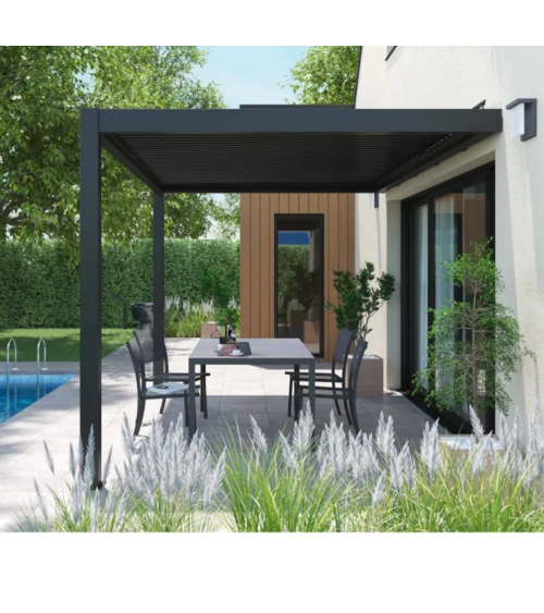 Pergola Anna 4x3m in alluminio con 1 tenda