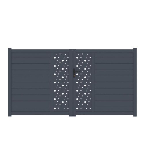 Portail Adam 140x300cm – 2 vantaux en aluminium