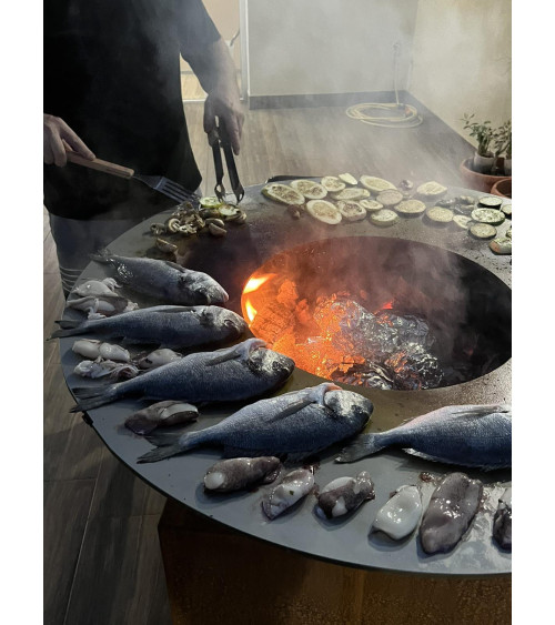 Barbecue FIESTA ISLAND rouille 100 cm