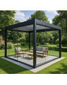 Pérgola/Veranda Diane de vidrio 3x3m de aluminio