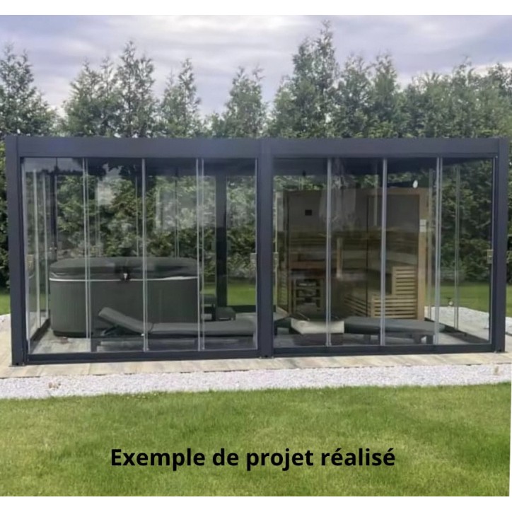 Pergola/Veranta Diane 3x4 m lasia ja alumiinia