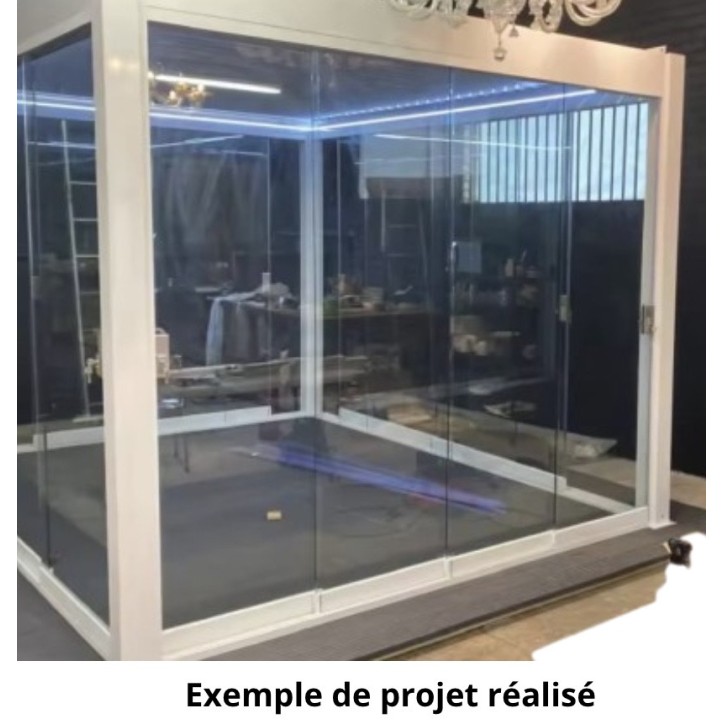 Pérgola / Varanda Annie Branca 3x3 m – em vidro e alumínio