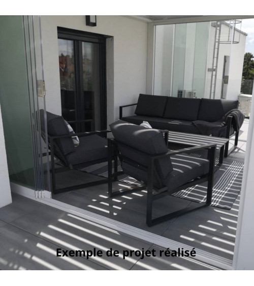 Pérgola / Varanda Annie Branca 4x4 m – em vidro e alumínio